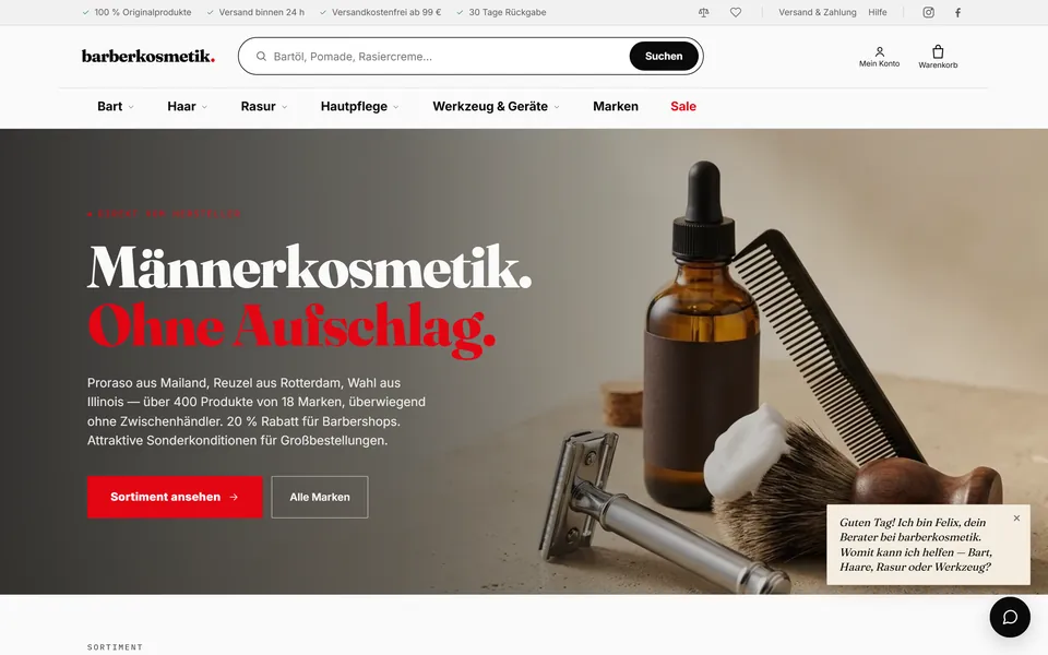Webstránka Barberkosmetik