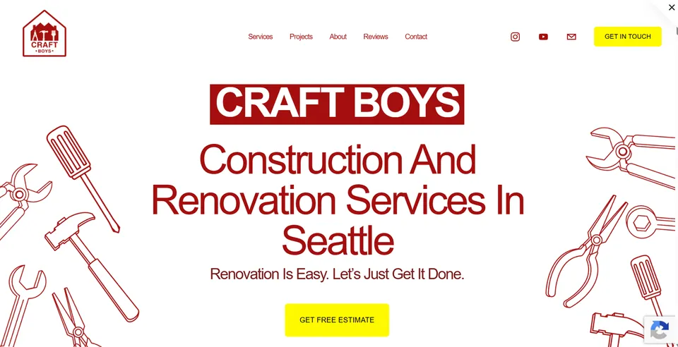 Webstránka Craft Boys pred redizajnom