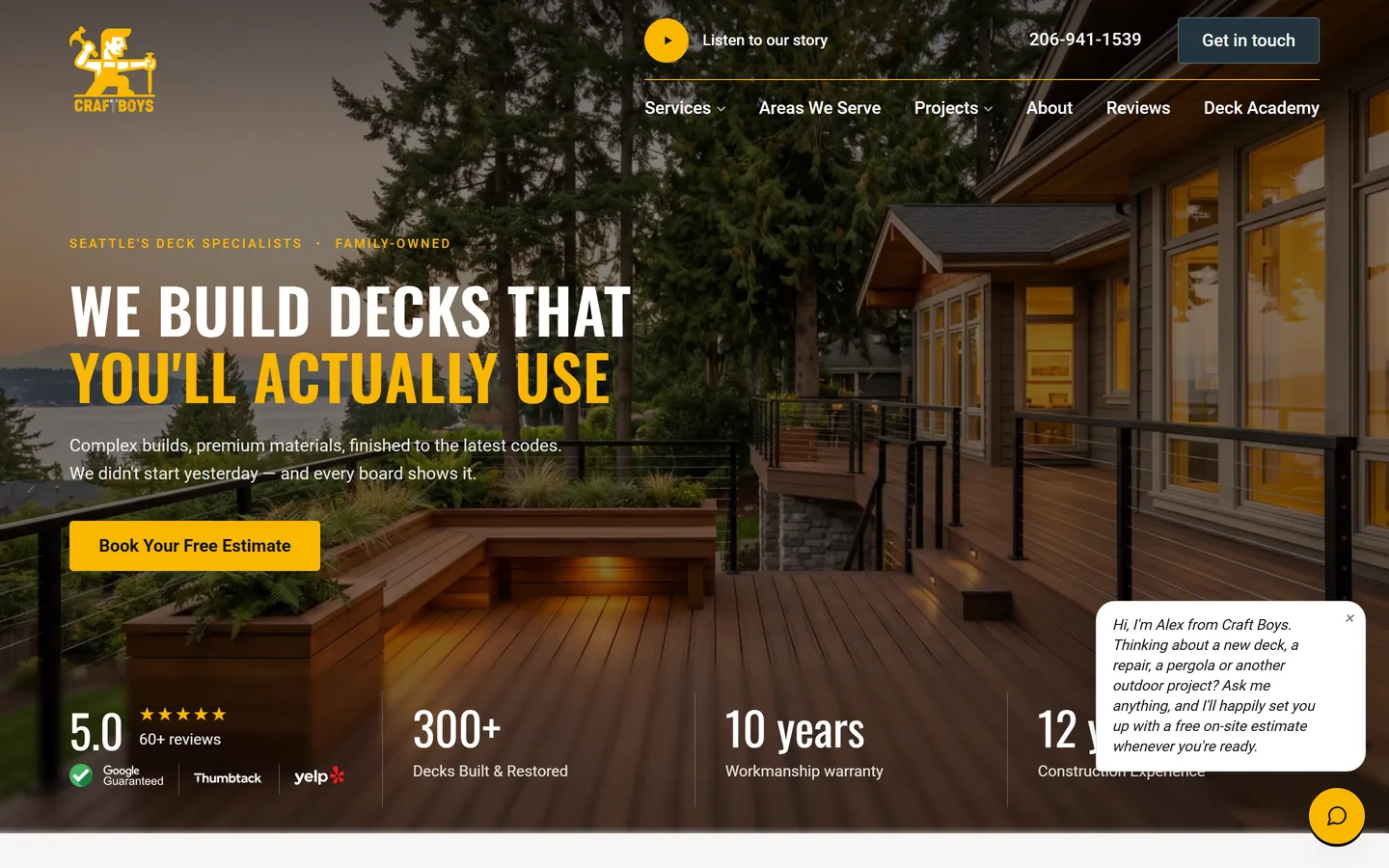Craft Boys website after the rebuild