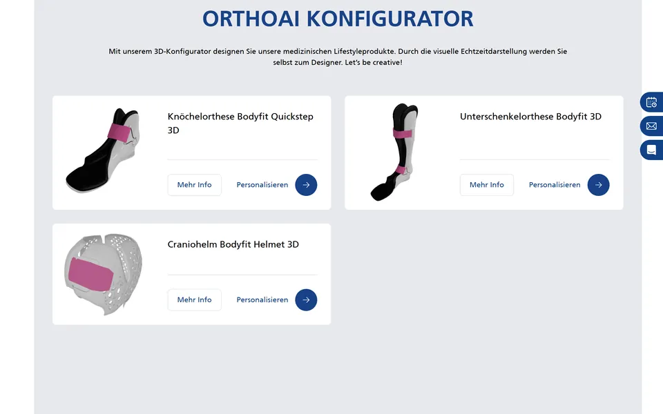 Webstránka ORTHO-TEAM Gruppe