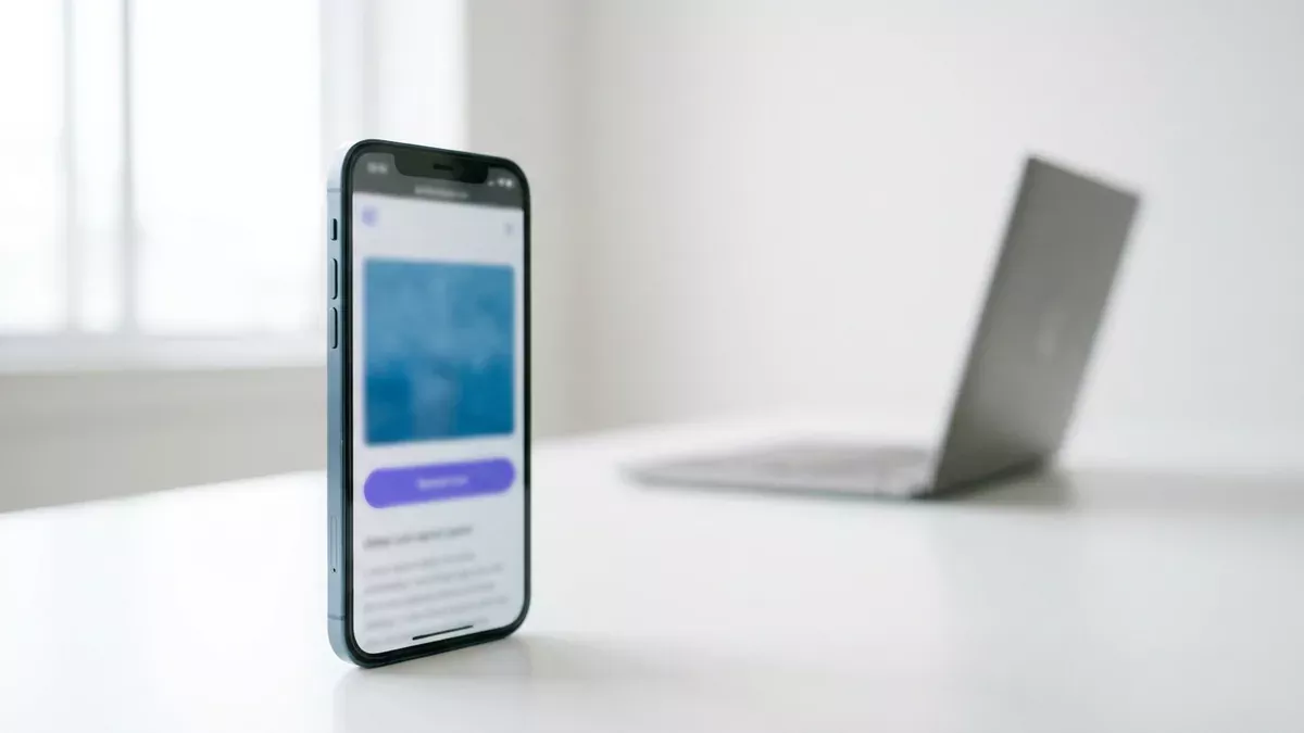 Smartfón s mobilnou verziou webu